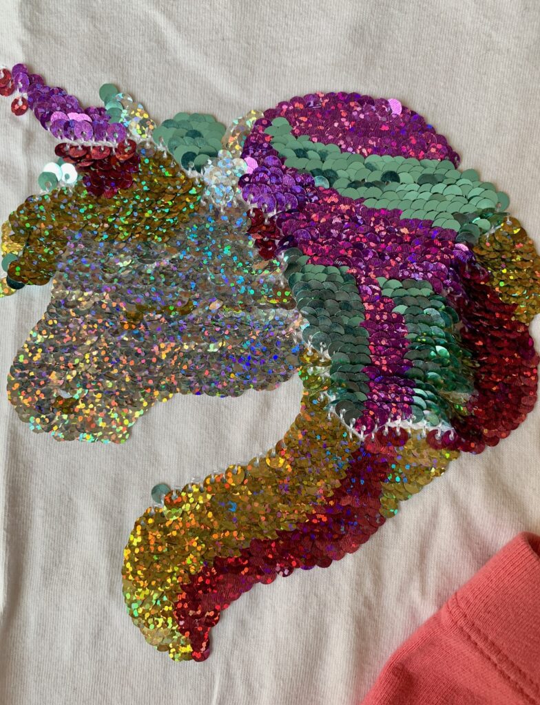 Ensemble sequins licorne Auchan (In Extenso...)