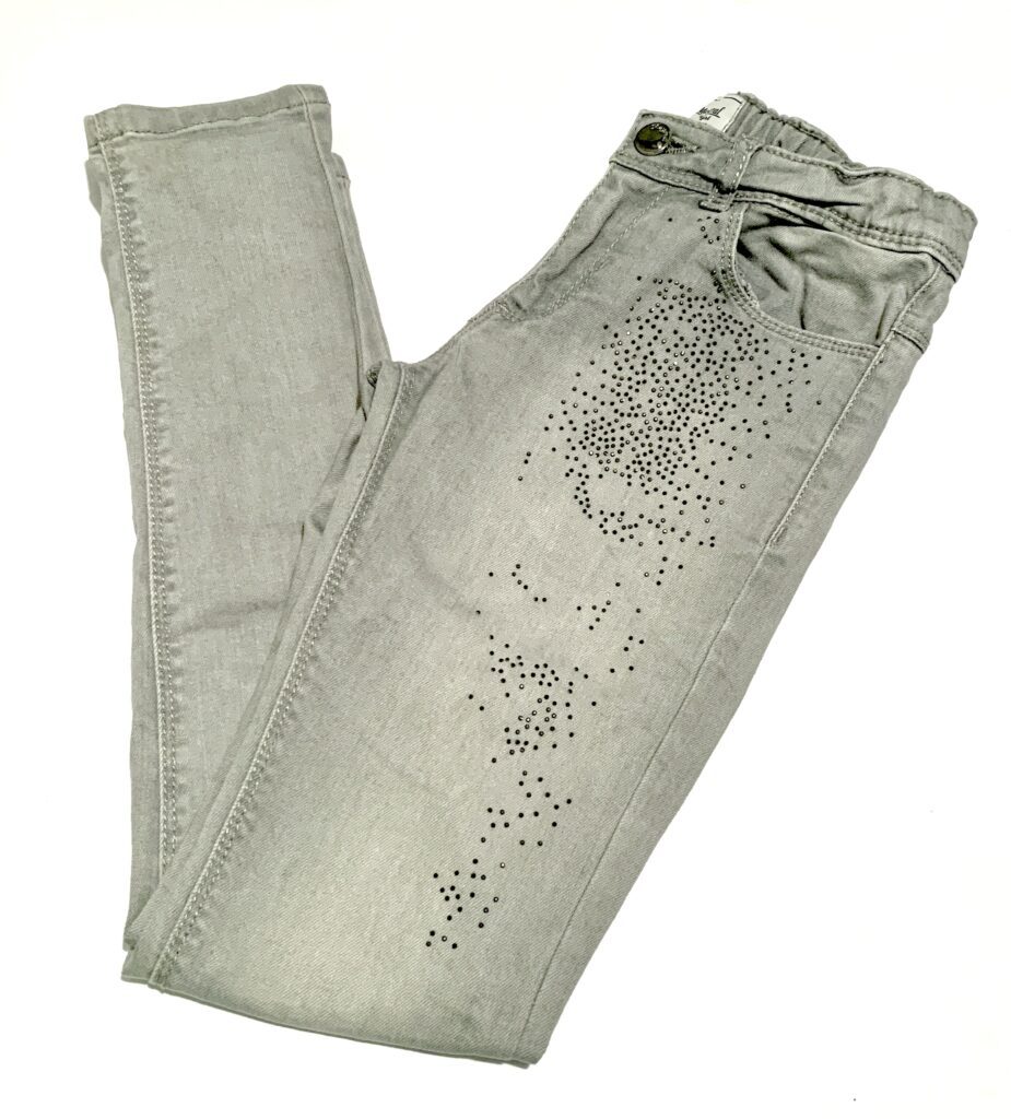 Jean slim avec strass
